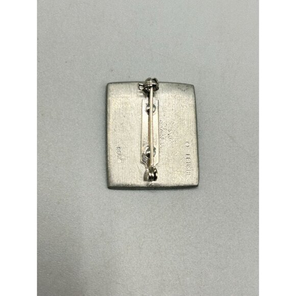 Alice Seely Pewter Fetishes Brooch Pin 1998 Vtg Boho Petroglyph Style Abstract - Picture 5 of 8